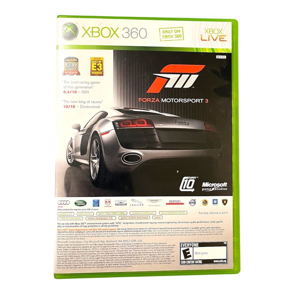 Halo 3: ODST & Forza Motorsport 3 Microsoft Xbox 360 (2009) Video Game, Complete